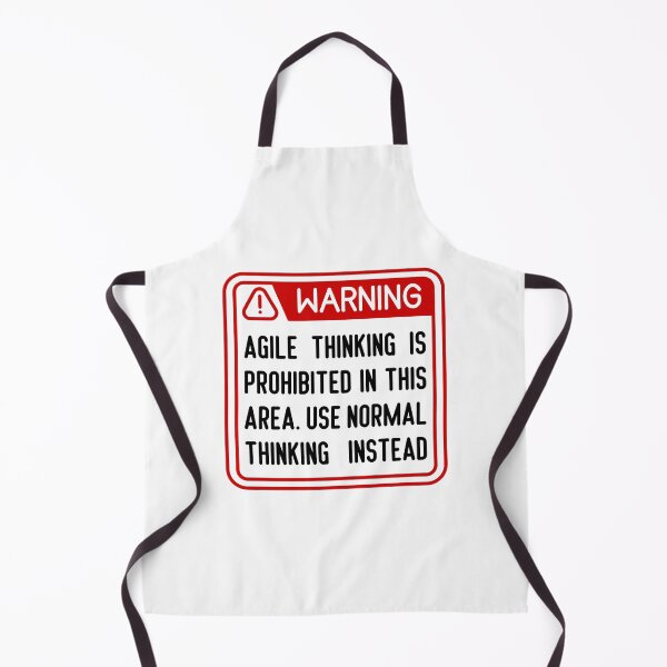 Item preview, Agile Thinking Warning Sign designed and sold by trendingatees.