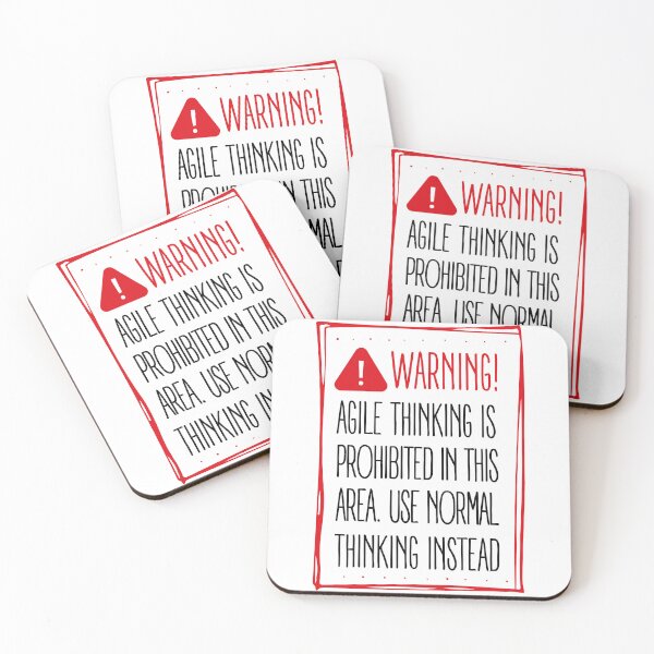 Item preview, No Agile Warning Sign designed and sold by trendingatees.