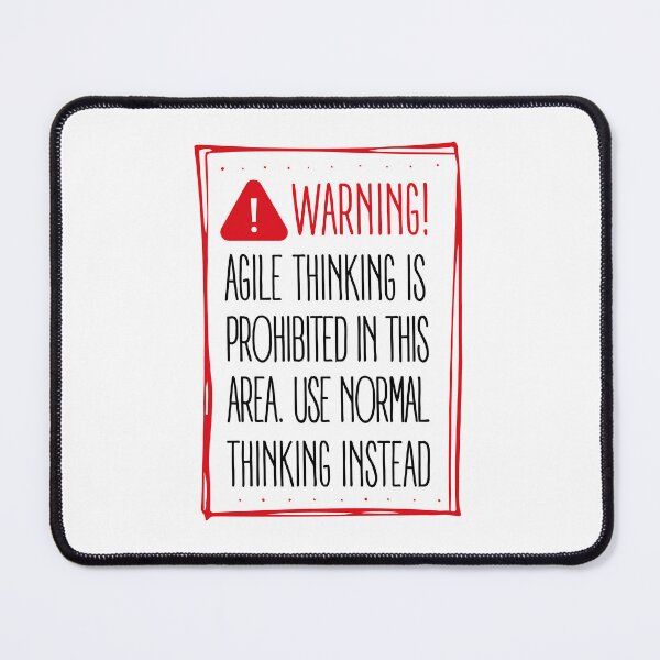 Item preview, No Agile Warning Sign designed and sold by trendingatees.