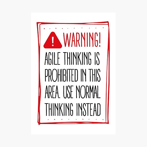 Artikel-Vorschau von Kein Agile-Warnschild, designt und verkauft von trendingatees.