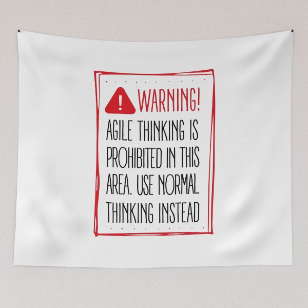 Item preview, No Agile Warning Sign designed and sold by trendingatees.