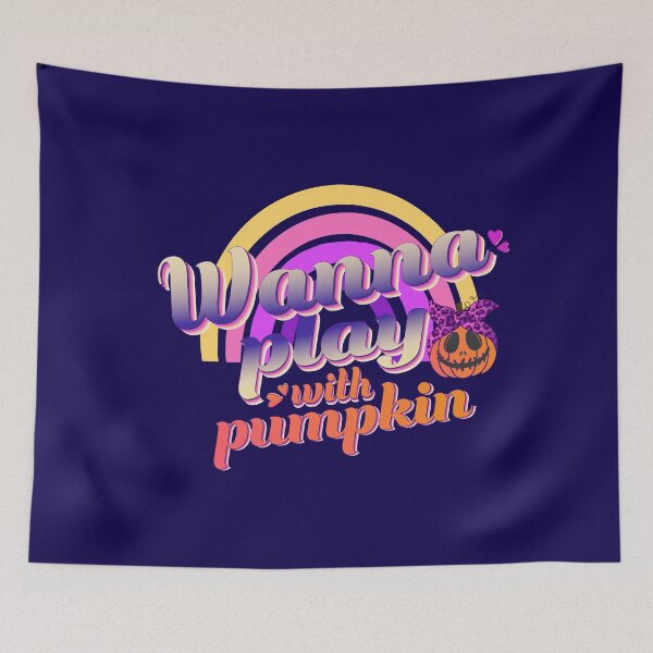 Item preview, Wanna play with pumpkin - happy haloween art - funny pumpkin art designed and sold by ALLURE-minimal.