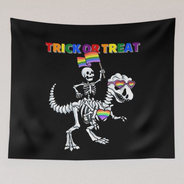 Item preview, skeleton riding dinosaur bones halloween designed and sold by Buzzbazaar.