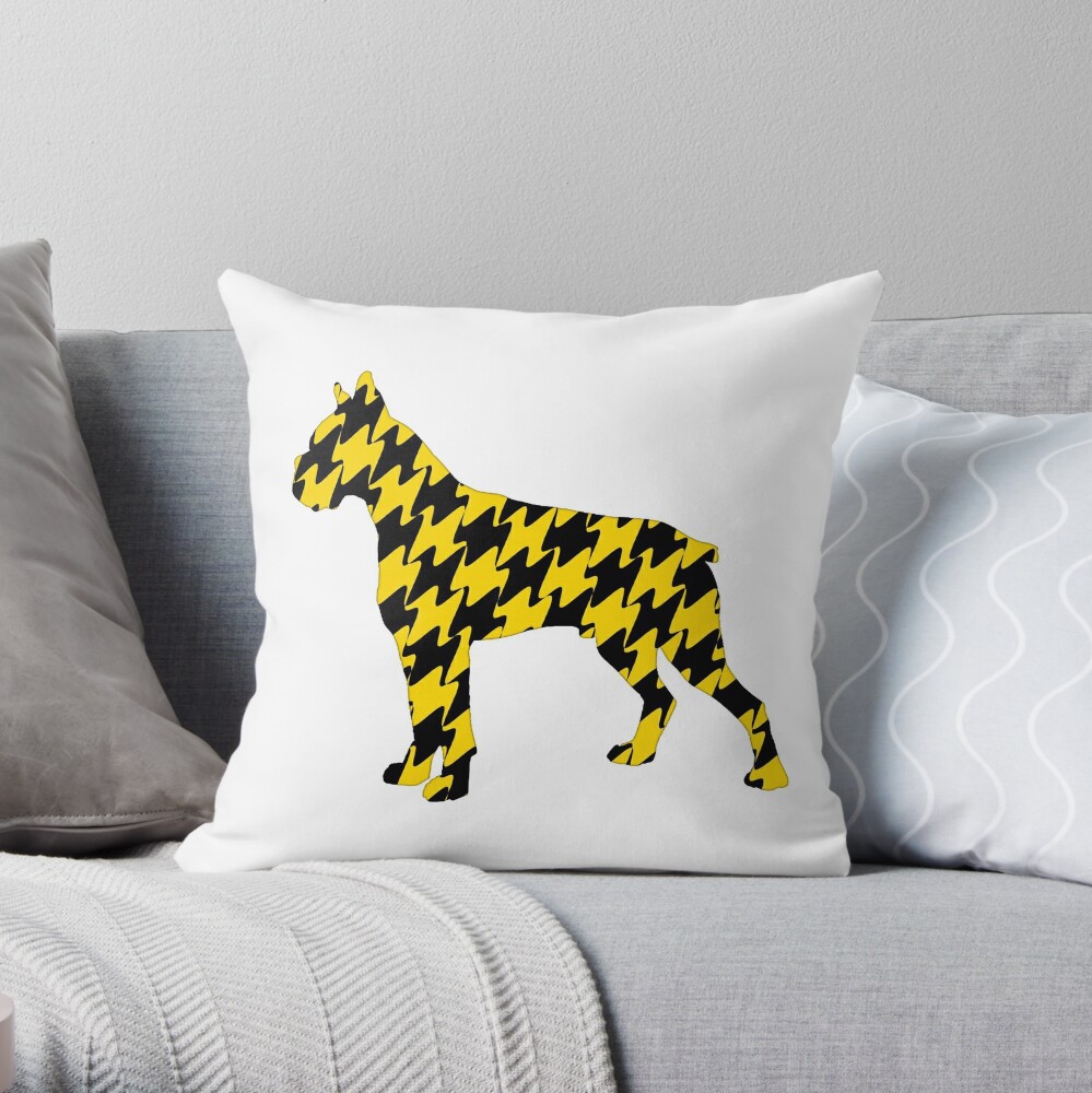 Cane Corso Mastiff Black And Yellow Dog Breed Animal Pets Pattern