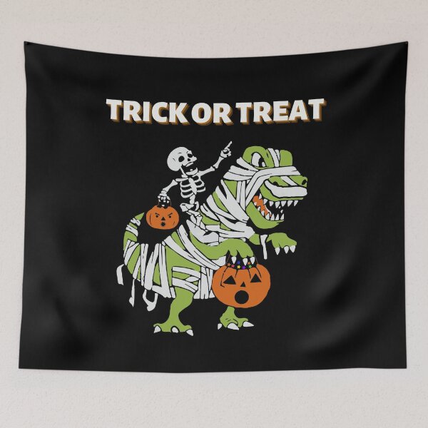 Item preview, skeleton riding dinosaur bones halloween designed and sold by Buzzbazaar.