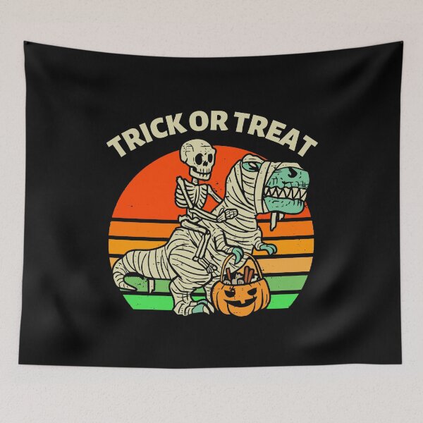 Item preview, skeleton riding dinosaur bones halloween designed and sold by Buzzbazaar.