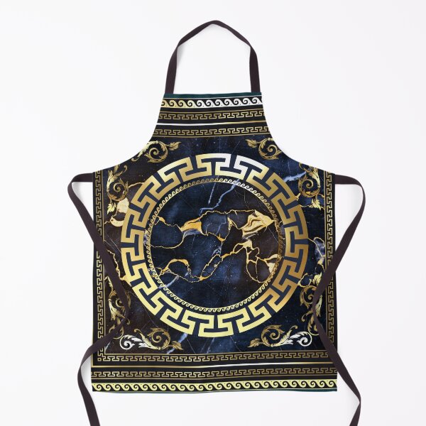 Item preview, Dark Blues Gold Stone Greek Key designed and sold by Yiorgos Designs.
