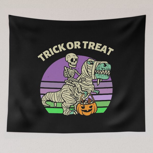 Item preview, skeleton riding dinosaur bones halloween designed and sold by Buzzbazaar.