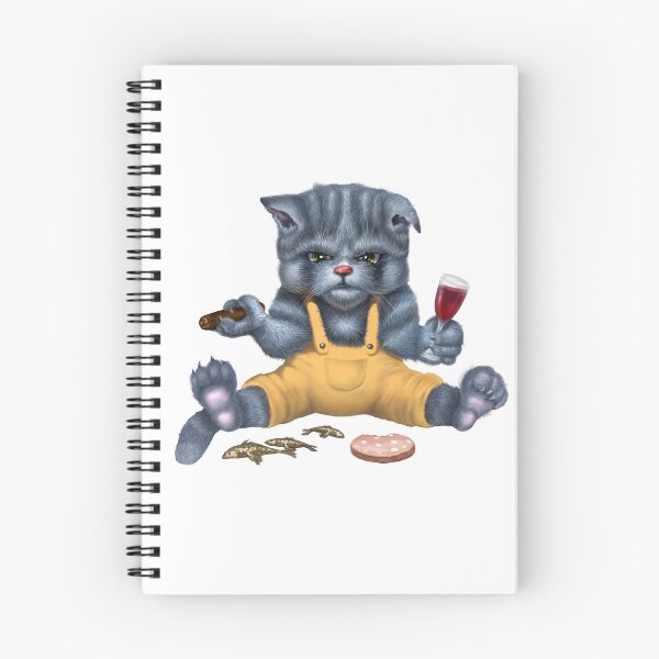 Item preview,  Cat with cigar and wine designed and sold by MArtSpace.