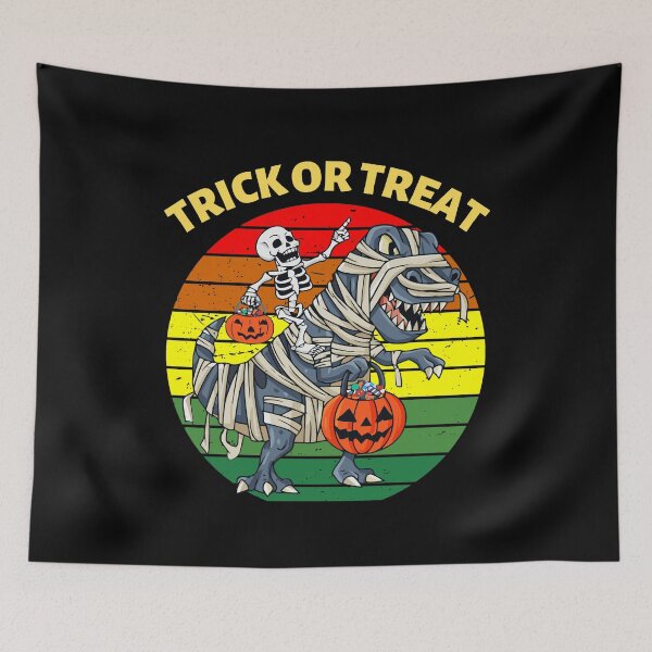Item preview, skeleton riding dinosaur bones halloween designed and sold by Buzzbazaar.