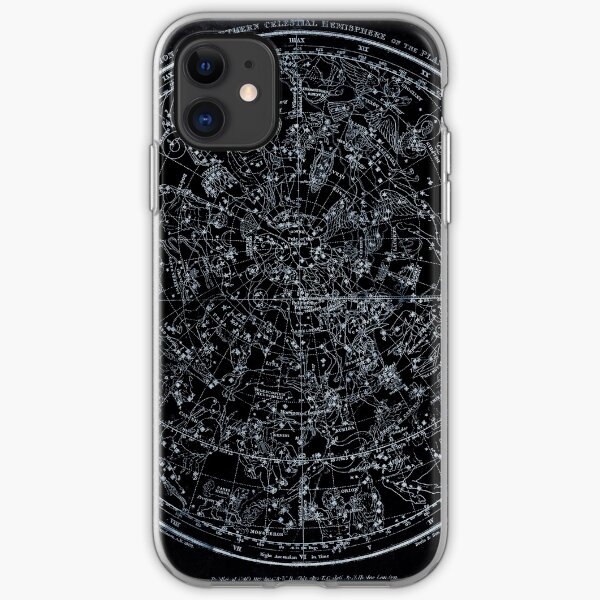 Constellations of the Northern Hemisphere | Pale Blue On Black iPhone Soft Case