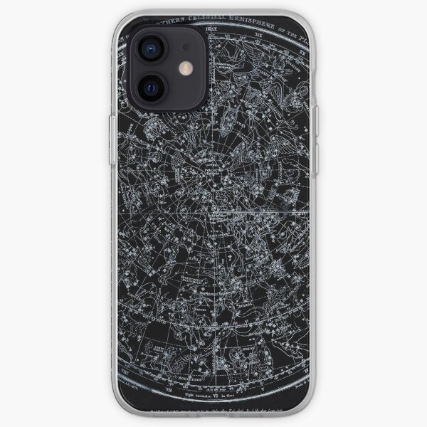 Constellations of the Northern Hemisphere | Pale Blue On Black iPhone Soft Case