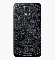 Sternbilder der nördlichen Hemisphäre | Hellblau auf Schwarz Hülle & Skin für Samsung Galaxy