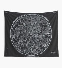 Constellations of the Northern Hemisphere | Pale Blue On Black Wall Tapestry