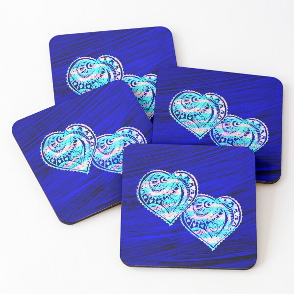 Item preview, Two Hearts on Blue designed and sold by Heatherian.