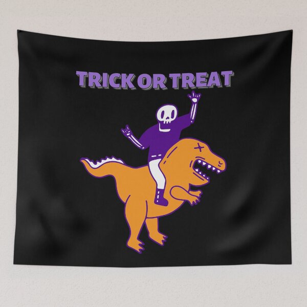 Item preview, skeleton riding dinosaur bones halloween designed and sold by Buzzbazaar.