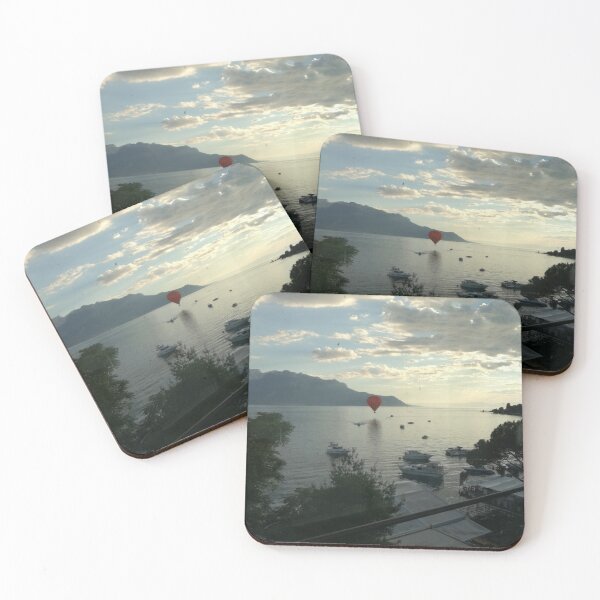 Item preview, Hot air balloon over Lake Geneva designed and sold by Merlinatia.