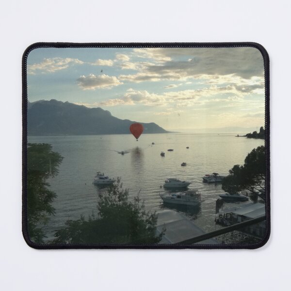 Item preview, Hot air balloon over Lake Geneva designed and sold by Merlinatia.