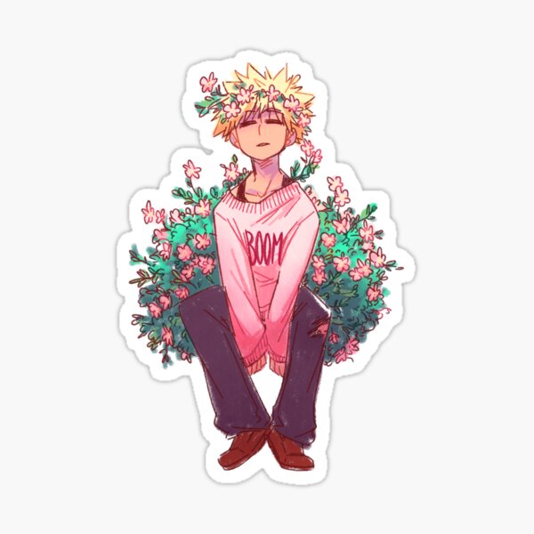 Bakugou en rosa Pegatina