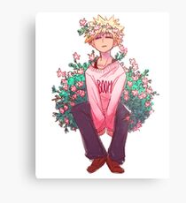 Bakugou in Pink Metal Print