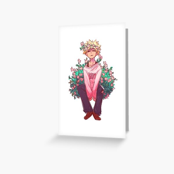 Bakugou in Pink Greeting Card