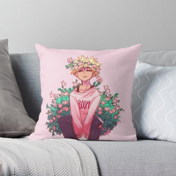 Bakugou in Pink Throw Pillow