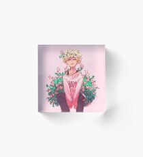 Bakugou in Pink Acrylic Block