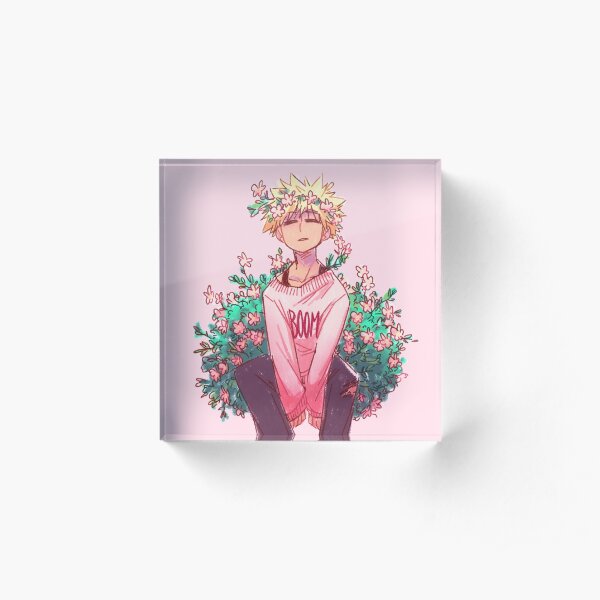 Bakugou in Pink Acrylic Block