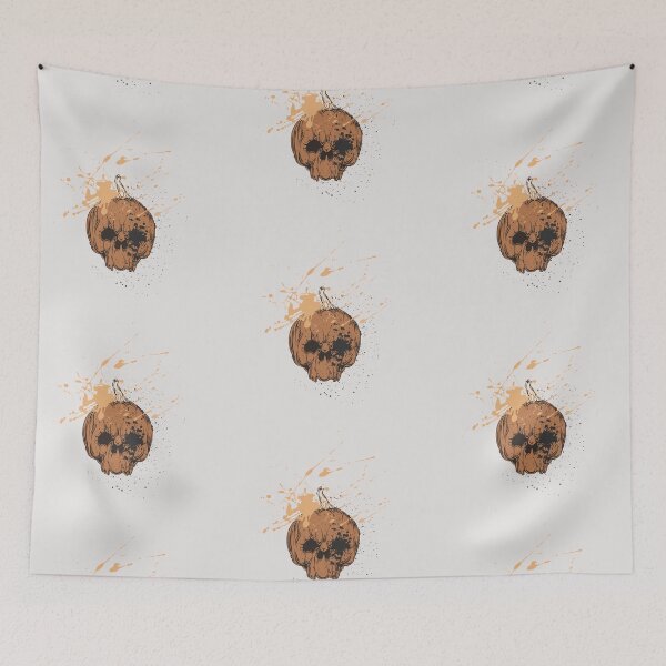 Item preview, Splashed Jack O Lantern Skull designed and sold by stan7505.