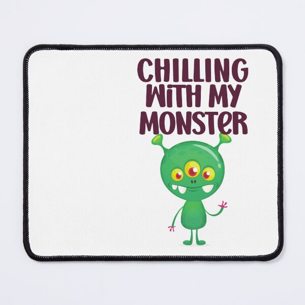 Item preview, Happy Halloween. Chilling with my monster. designed and sold by Tiny-Love ⭐⭐⭐⭐⭐.