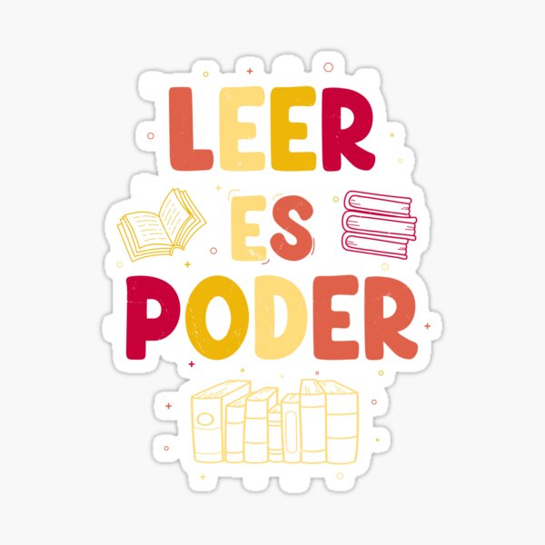 "Leer Es Poder Groovy Spanish Teacher Bilingual Maestra" Sticker for