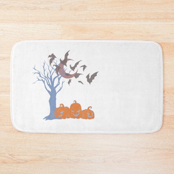 Item preview, Halloween Tree with Jack O Lantern and bats designed and sold by stan7505.