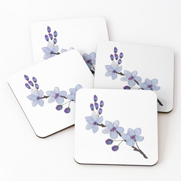 Item preview, Watercolor Blue Cherry Blossoms designed and sold by Pavnud.
