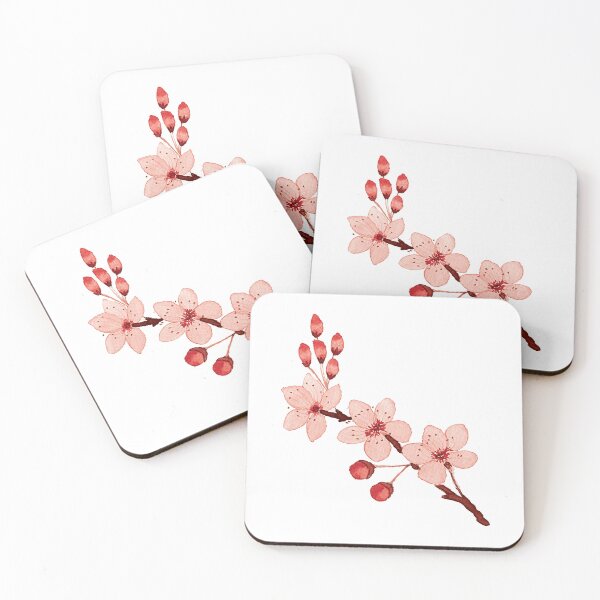 Item preview, Watercolor Red Cherry Blossoms designed and sold by Pavnud.