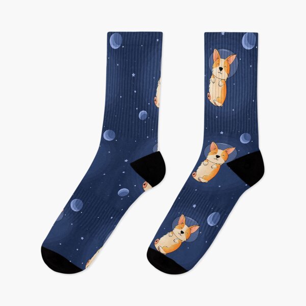 Item preview, Corgi flying in space designed and sold by Ameliamaar.