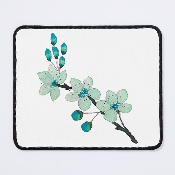 Item preview, Watercolor Turquoise Cherry Blossoms designed and sold by Pavnud.
