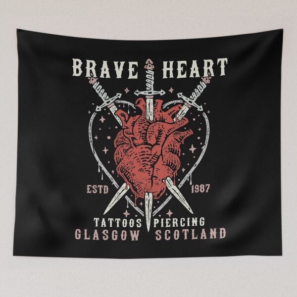 Item preview, Brave Heart, Studio Design, Glasgow, Neo Traditional, Human Heart & Swords designed and sold by Proverbial Wisdom Design.