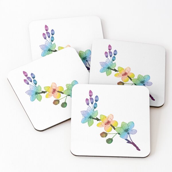 Item preview, LGBT Watercolor Rainbow Cherry Blossoms designed and sold by Pavnud.