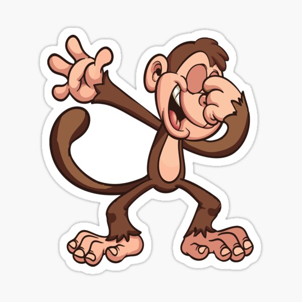 "Dabbing Monkey Dab monkey" Sticker by ArtTeez Redbubble