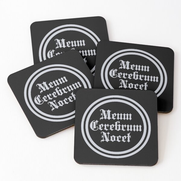 Item preview, Meum Cerebrum Nocet - My Brain Hurts - Latin Phrases - Student - Silver designed and sold by JourneyCreative.