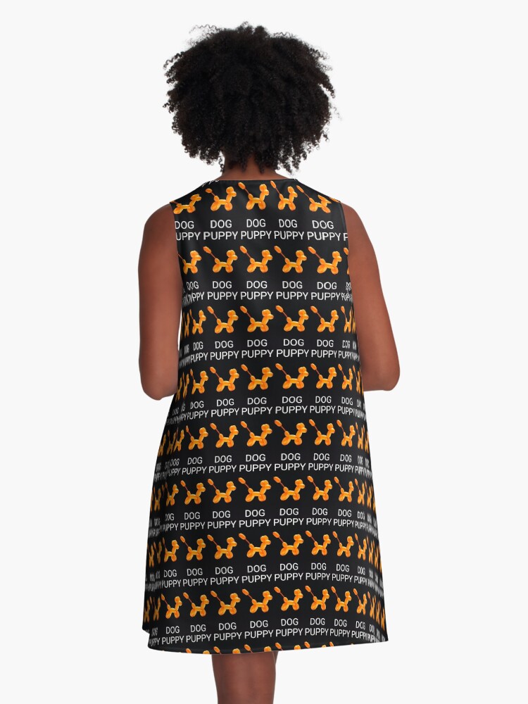 Thumbnail 3 of 4, A-Line Dress, Puppy Dog designed and sold by kinkatstyle.