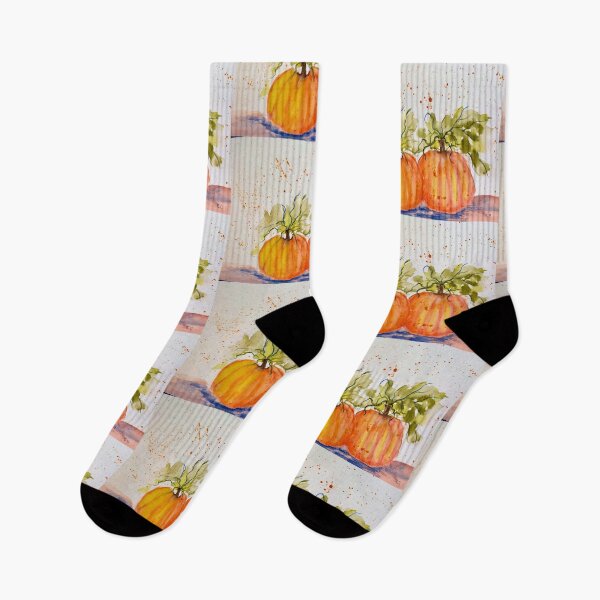 Item preview, Two bright pumpkins.  designed and sold by watercolorsLiz.