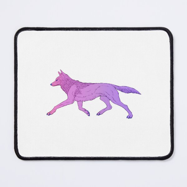 Artikelvorschau, Lila Vaporwave Running Wolf Design entworfen und verkauft von maya-ohmu.