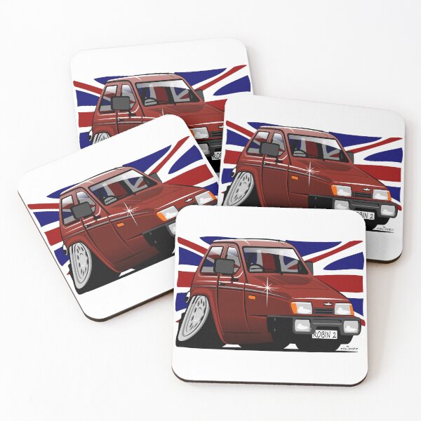 Item preview, Reliant Robin hatchback caricature red designed and sold by car2oonz.