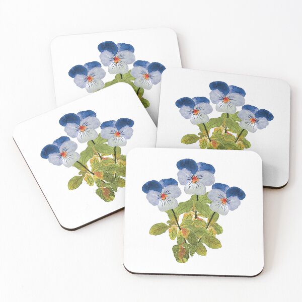 Item preview, Three Watercolor  Blue Flowers  designed and sold by Pavnud.
