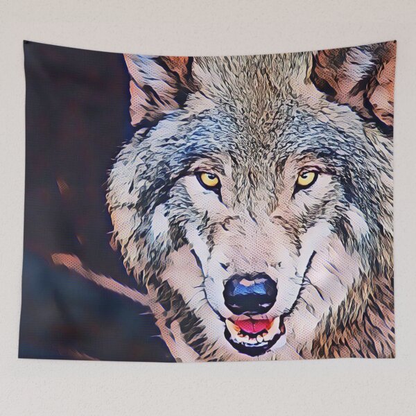 Item preview, Magic grey Wolf designed and sold by MagiLand ⭐⭐⭐⭐⭐.