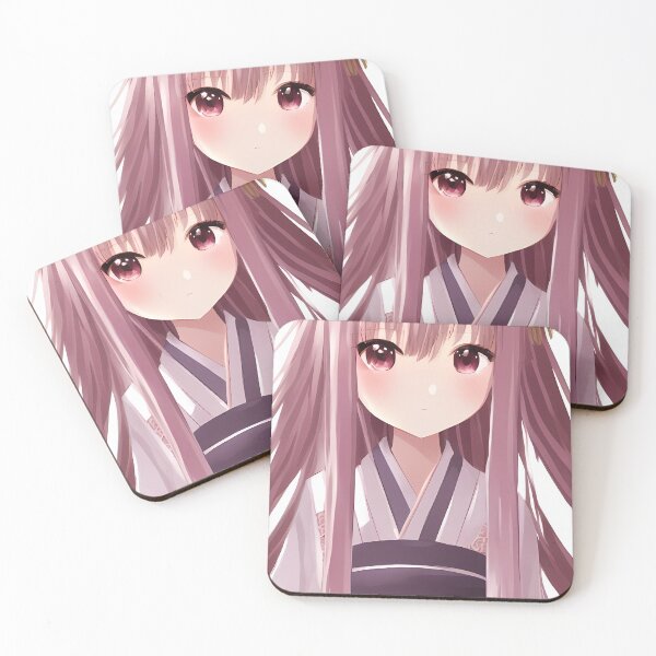 Item preview, cute kawaii blush shrine maiden, pink hair designed and sold by LeviTheOtaku.