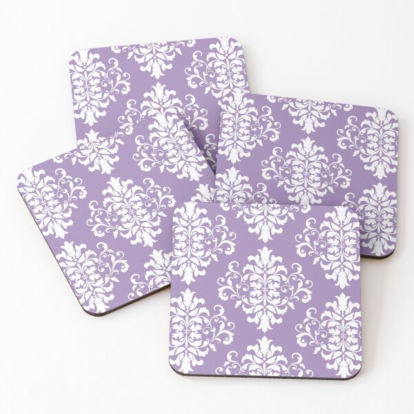 Item preview, Purple White Floral Pattern designed and sold by Claudia McBain.