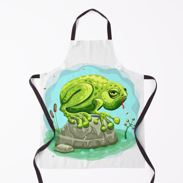 Item preview, A phlegmatic frog sits on a stone designed and sold by MArtSpace.