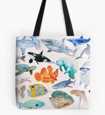 A Menagerie of Sea Creatures Tote Bag
